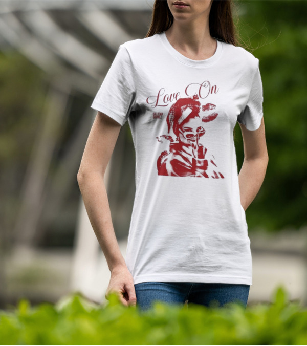Selenagomez Love On Red Lips And Figure T-Shirt