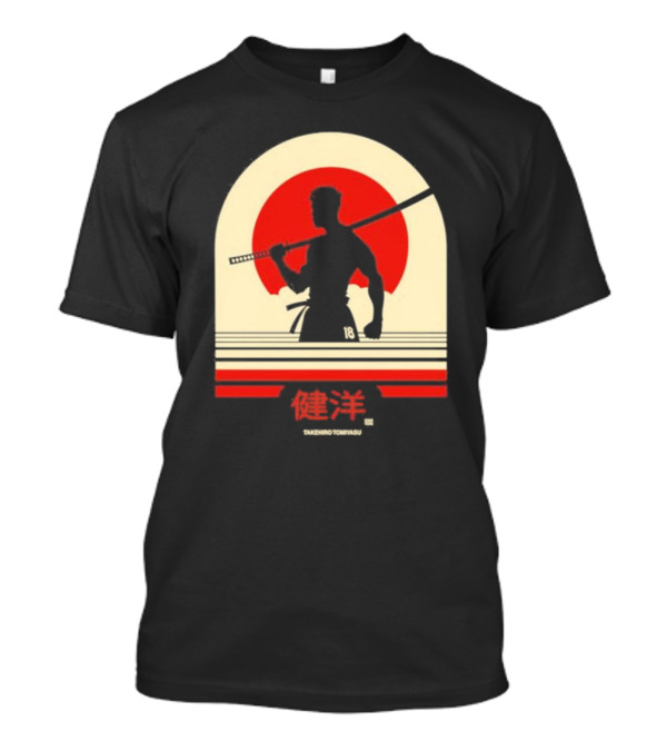 TAKEHIRO TOMIYASU 18 Retro Japanese Samurai T-Shirt