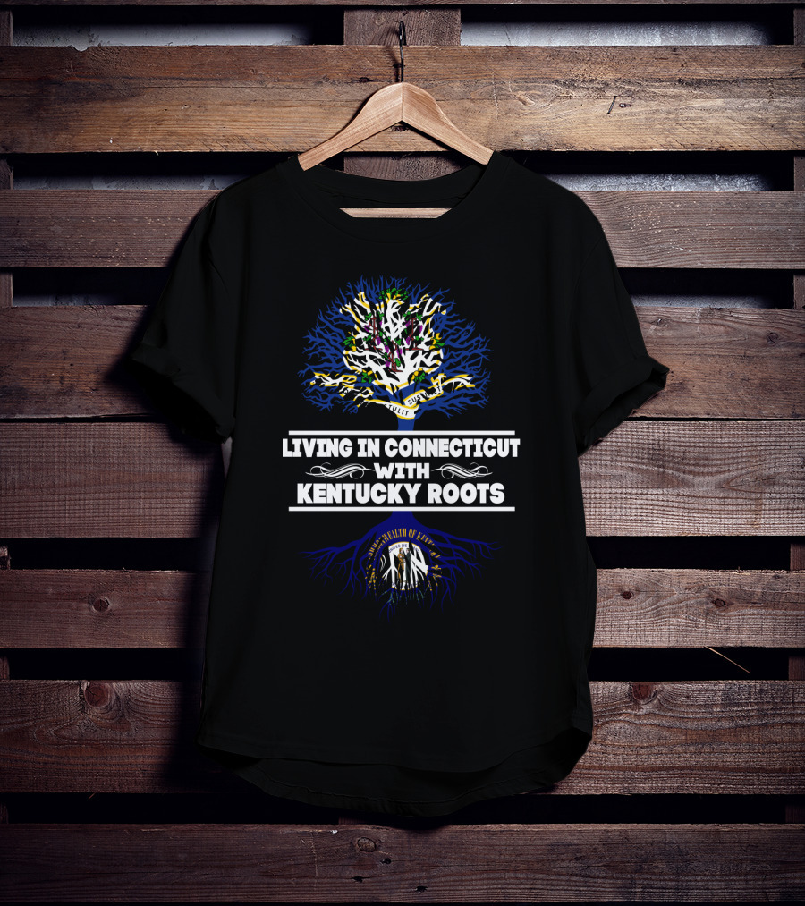 Living In Connecticut With KENTUCKY Roots Commonwealth Connection Tree T-Shirt