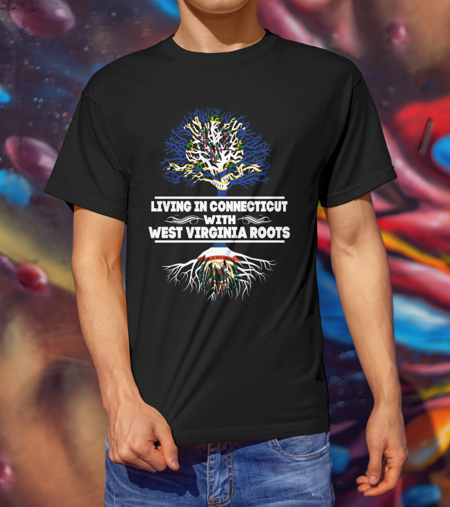 Connecticut Home West Virginia Heritage Tree T-Shirt