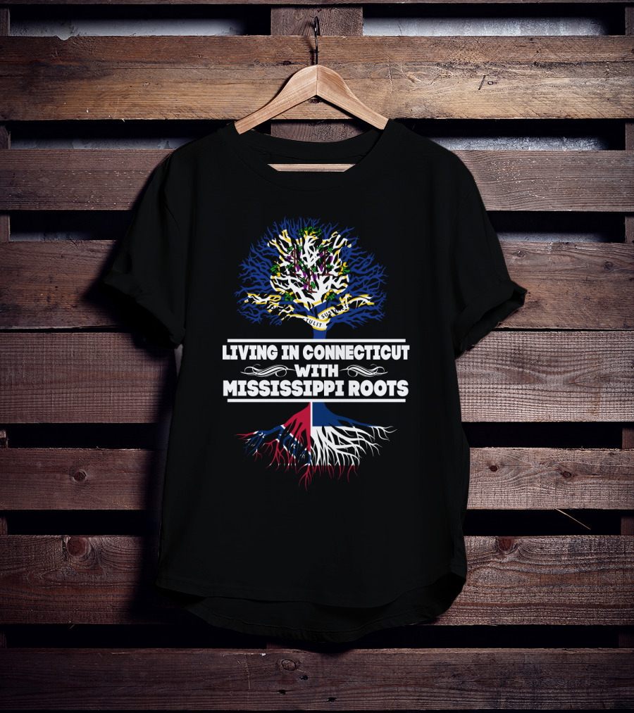 Connecticut Living Deep Mississippi Heritage Roots Tree T-Shirt