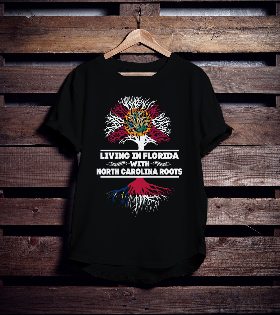 Florida Life With North Carolina Heritage Tree T-Shirt
