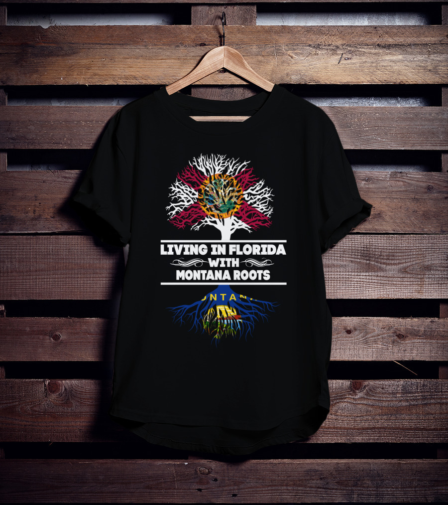 Florida Lifestyle With Deep Montana Roots Heritage Symbolism T-Shirt