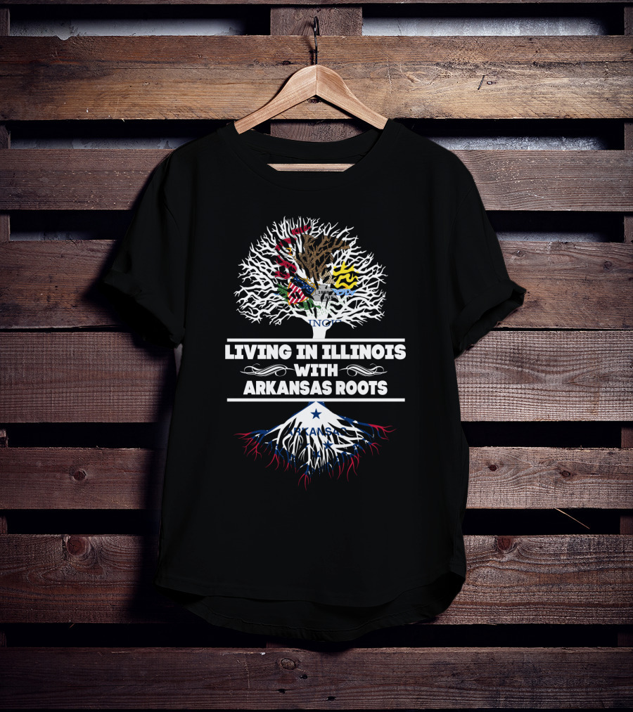 Illinois Heritage And Arkansas Ancestry: State Symbols And Roots Integration T-Shirt