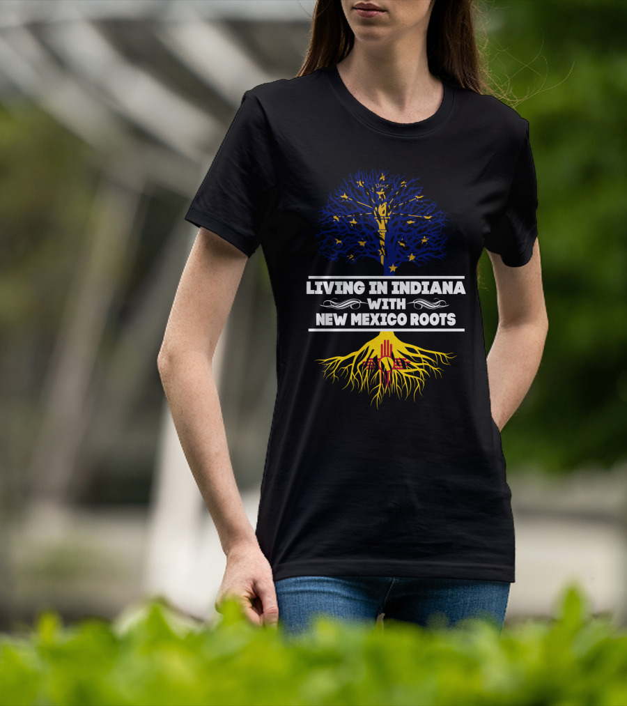 Embracing Indiana Life With Deep New Mexico Heritage Symbolism T-Shirt