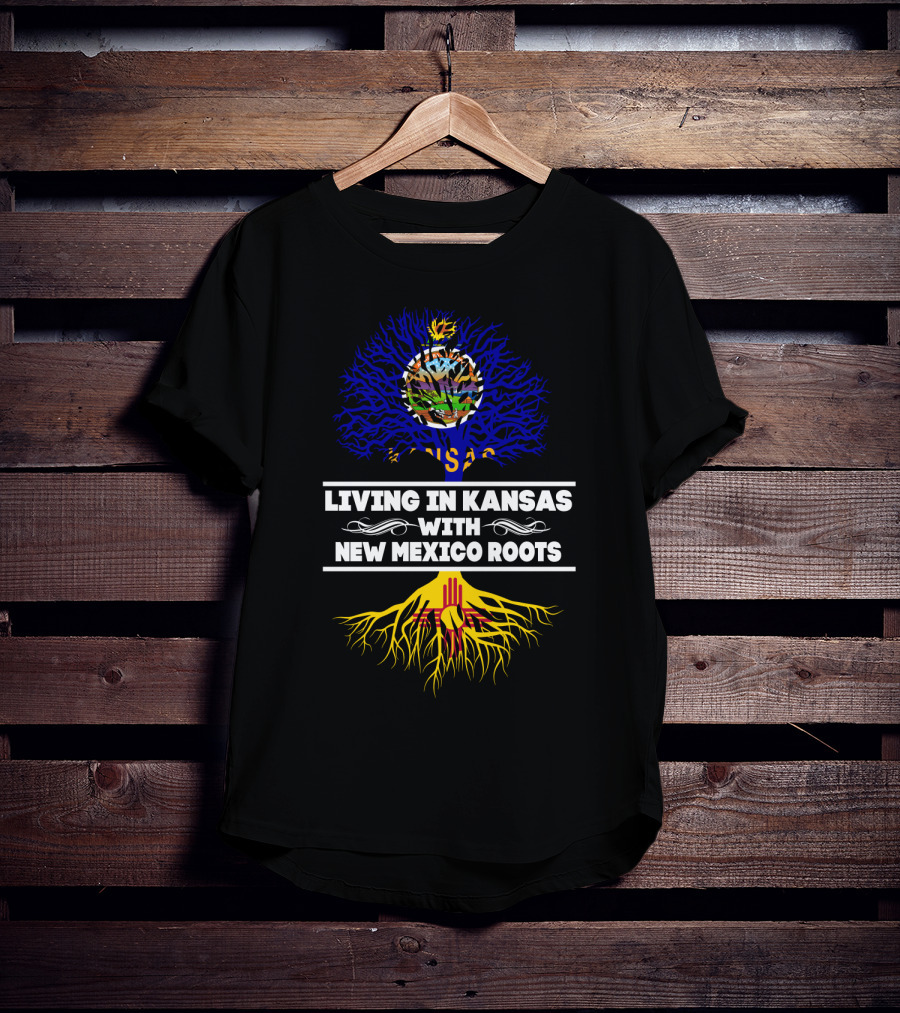 Kansas Life New Mexico Heritage Tree With State Flags T-Shirt