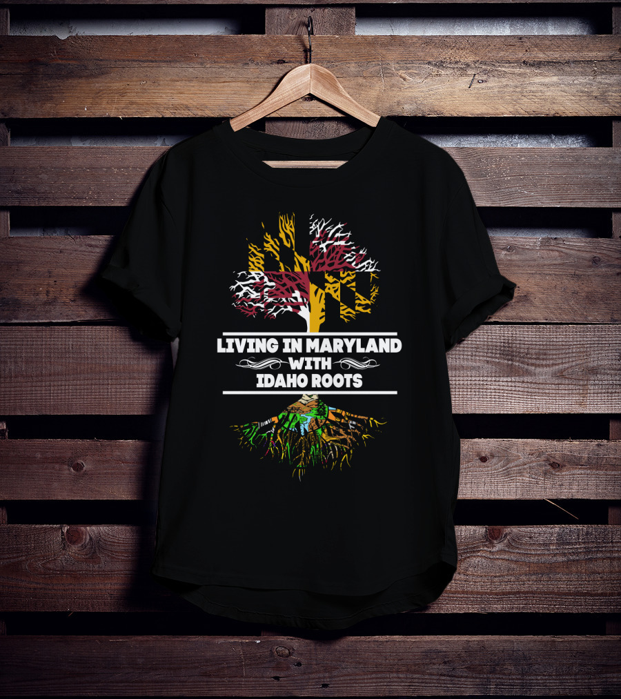 Maryland Pride And Idaho Heritage United In Bold Tree T-Shirt