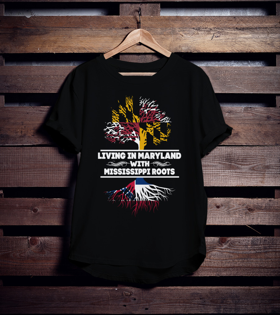 Maryland Pride And Mississippi Heritage Tree T-Shirt