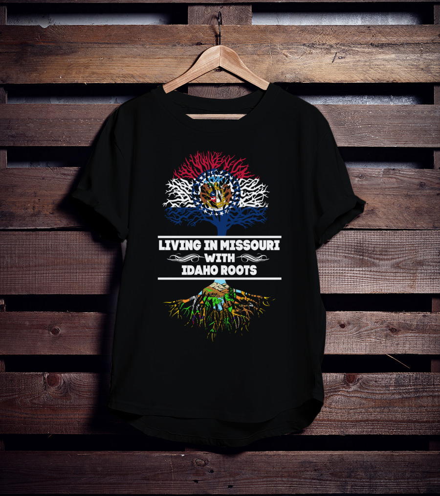 Missouri State Identity Blending With Deep Idaho Heritage Symbolism T-Shirt