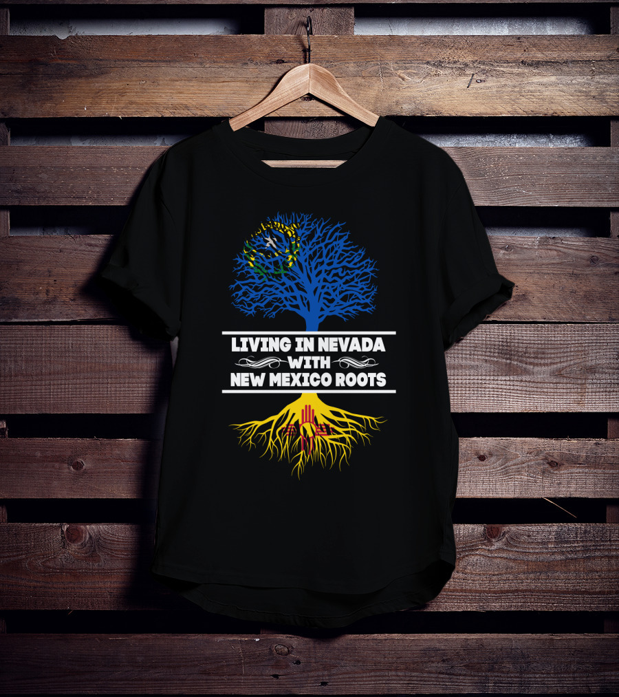 Nevada Life With New Mexico Heritage Featuring Dual-Color Tree T-Shirt