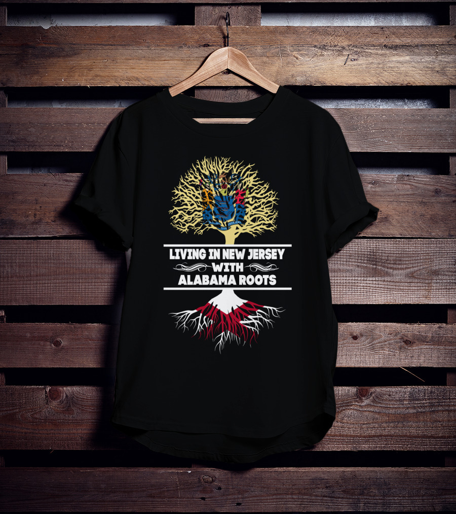 New Jersey Living Alabama Roots Heritage Tree T-Shirt