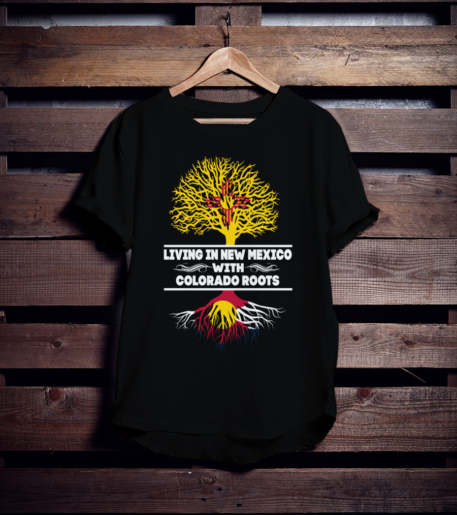 Embracing New Mexico Life With Deep-Seated Colorado Heritage And Zia Symbol Connection T-Shirt