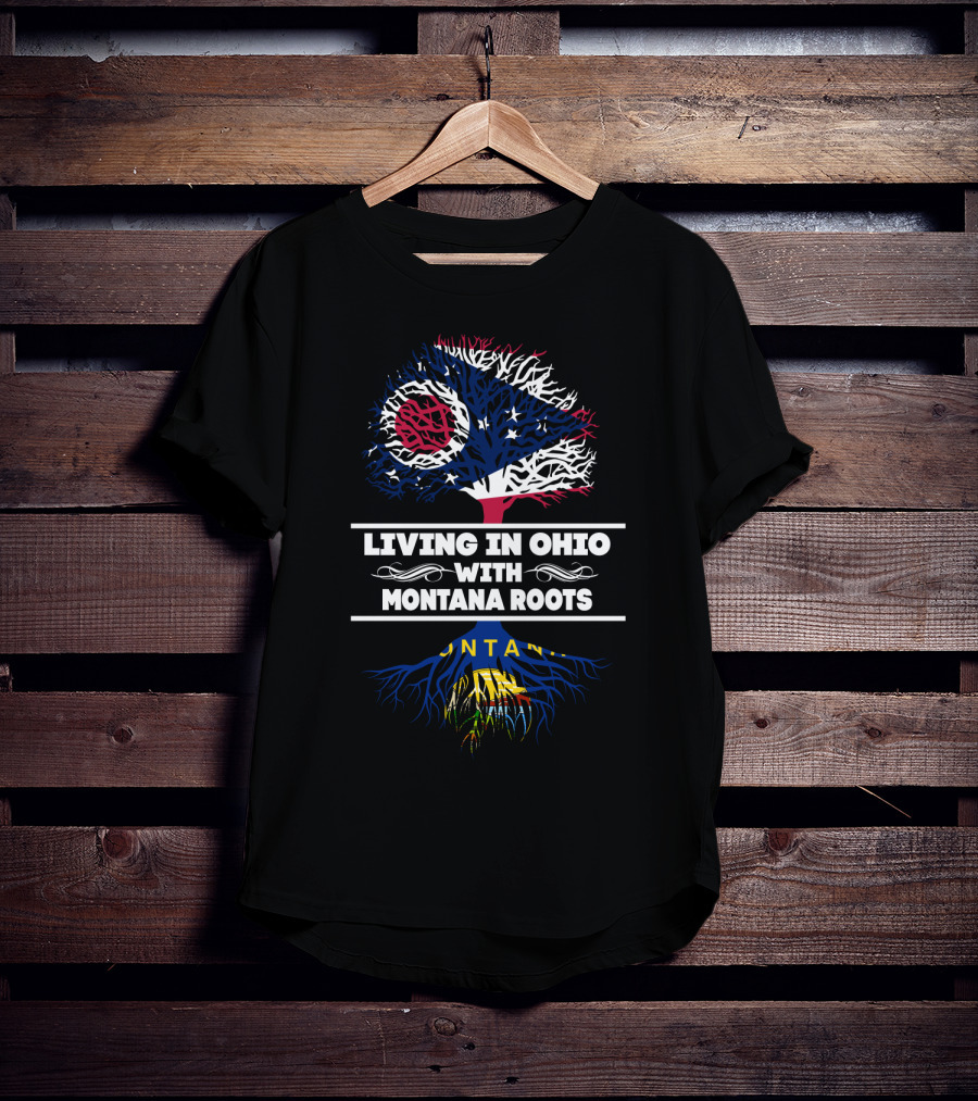 Ohio Heritage Meets Montana Ancestry Tree T-Shirt