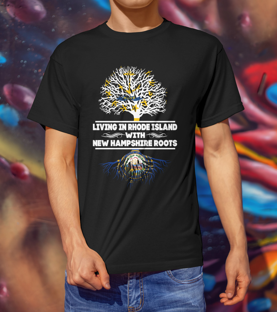 Rhode Island Life With Deep New Hampshire Heritage Roots Tree T-Shirt