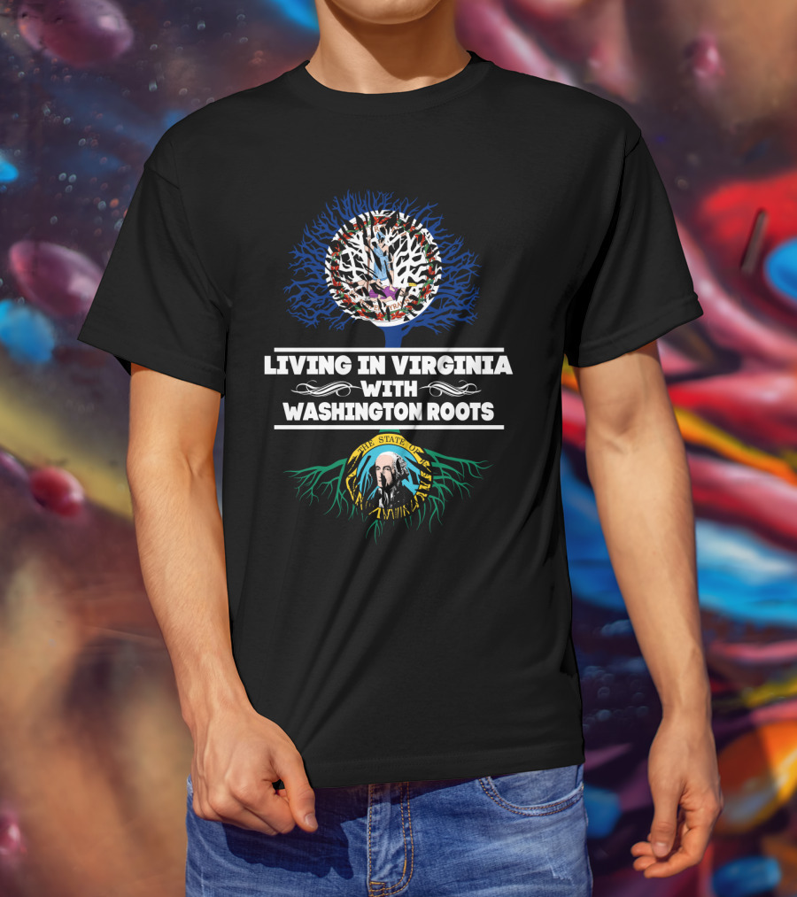 Virginia Living Washington State Roots Tree T-Shirt