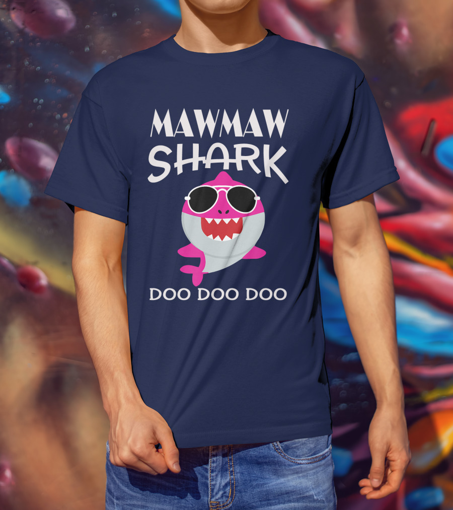 Mawmaw Shark Doo Doo Doo Sunglasses Fun T-Shirt