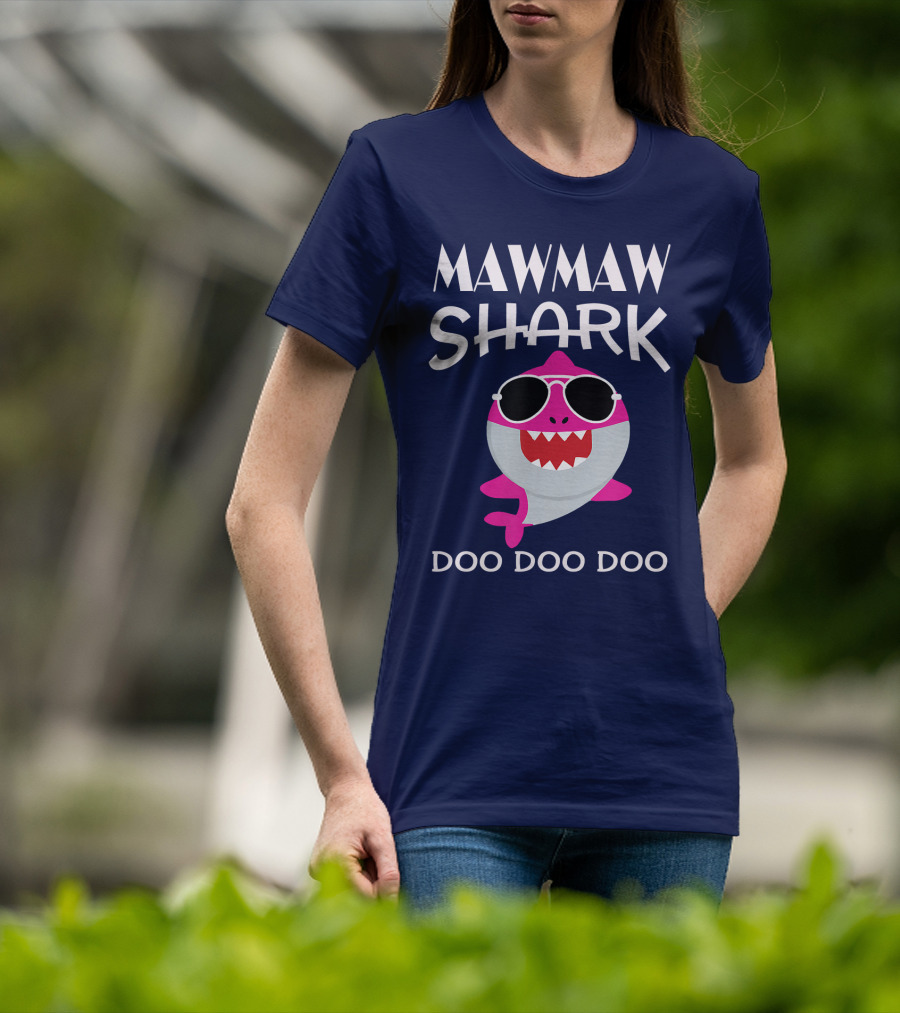 Mawmaw Shark Doo Doo Doo Sunglasses Fun T-Shirt