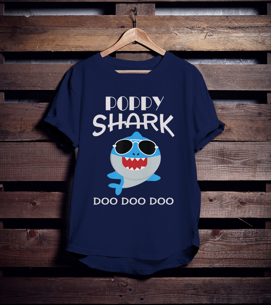 Poppy Shark Sunglasses Doo Doo Doo T-Shirt