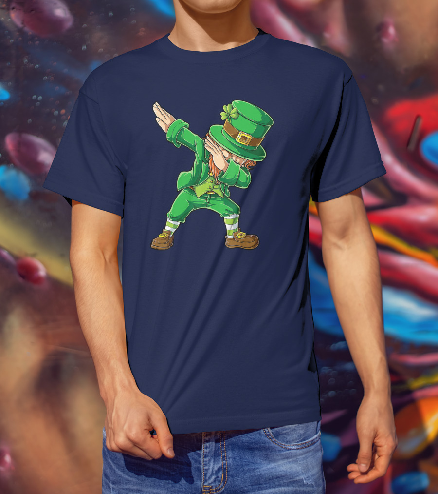St Patricks Day Leprechaun Dabbing Boys Dab T-Shirt