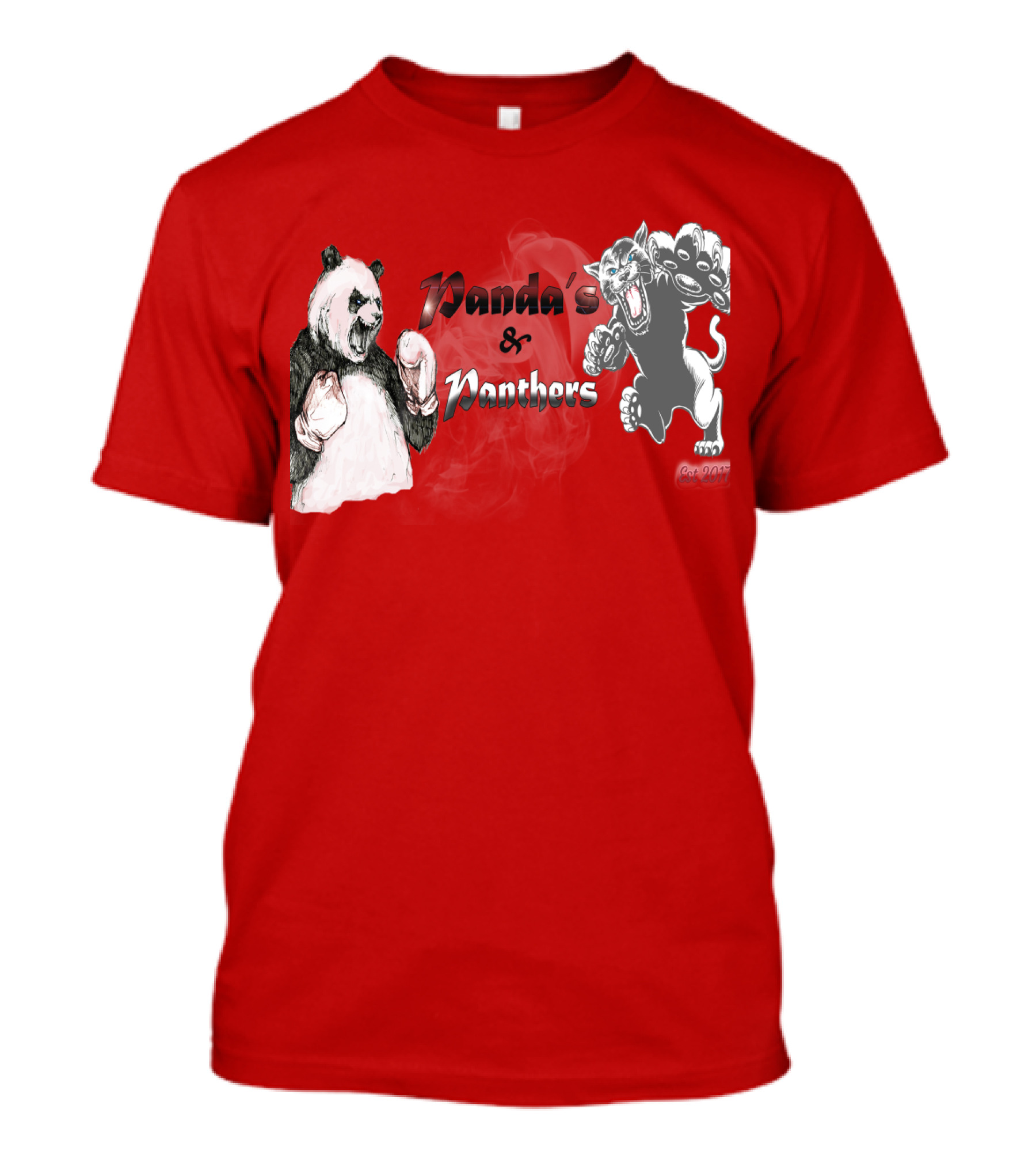 Panda's And Panthers Boxing Face-Off T-Shirt