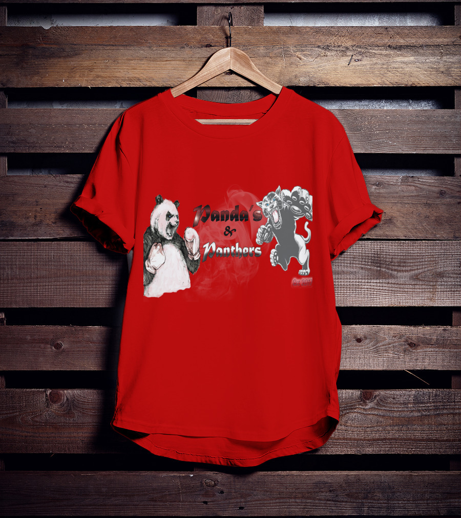 Panda's And Panthers Boxing Face-Off T-Shirt