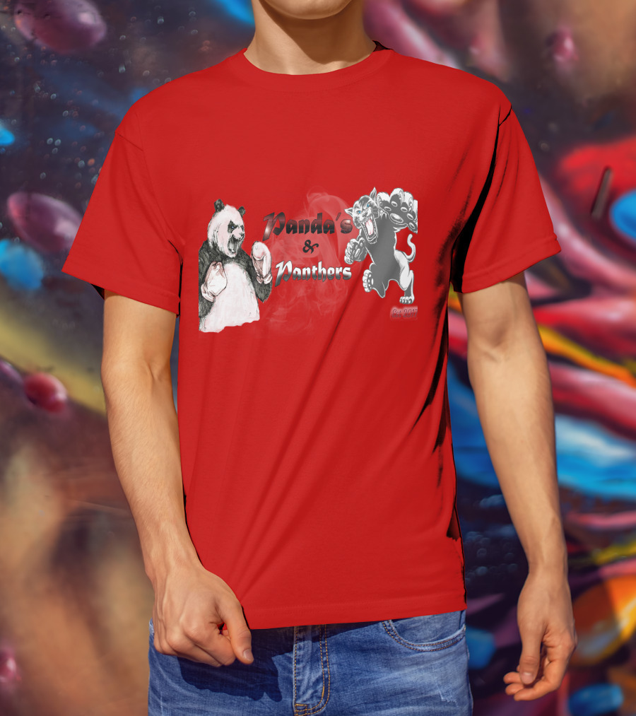 Panda's And Panthers Boxing Face-Off T-Shirt