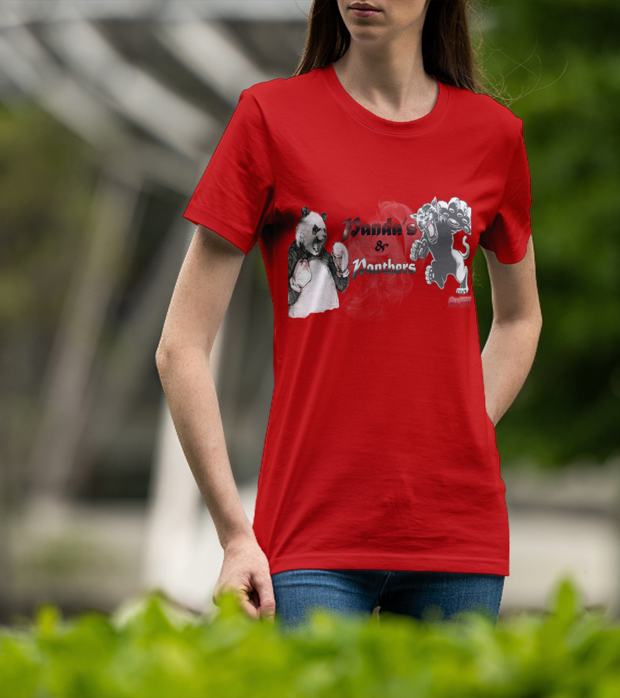 Panda's And Panthers Boxing Face-Off T-Shirt