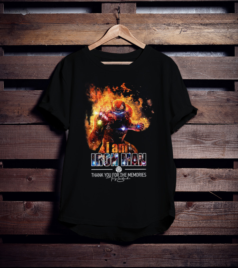 I Am Iron Man Avengers Thank You For The Memories T-Shirt