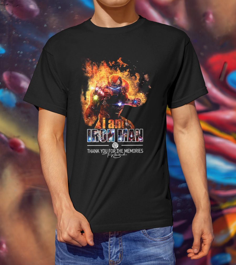 I Am Iron Man Avengers Thank You For The Memories T-Shirt