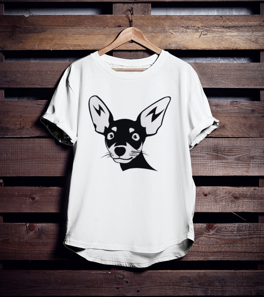 Chihuahua Dog Face Minimalist T-Shirt
