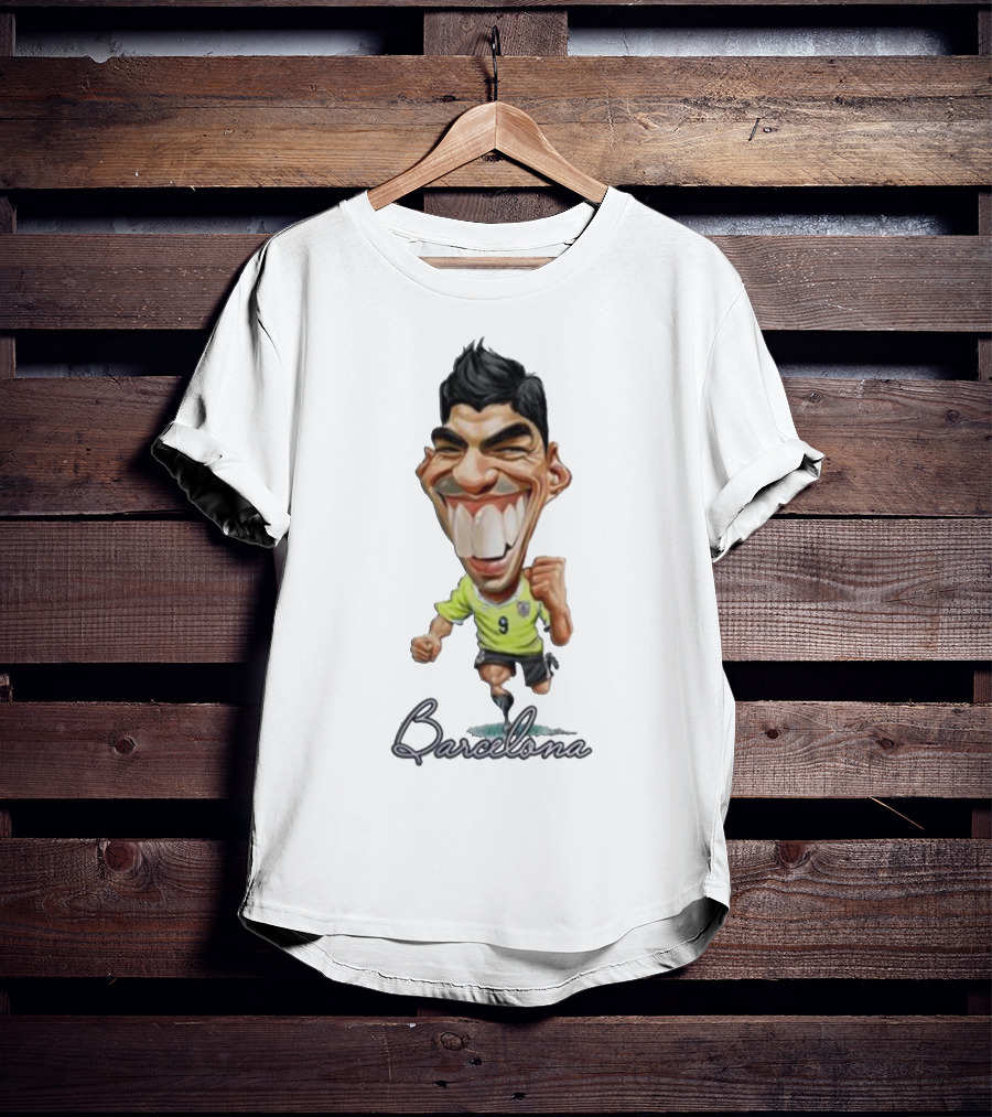 Barcelona Jugadores De Futbol En Caricaturas Número 9 T-Shirt