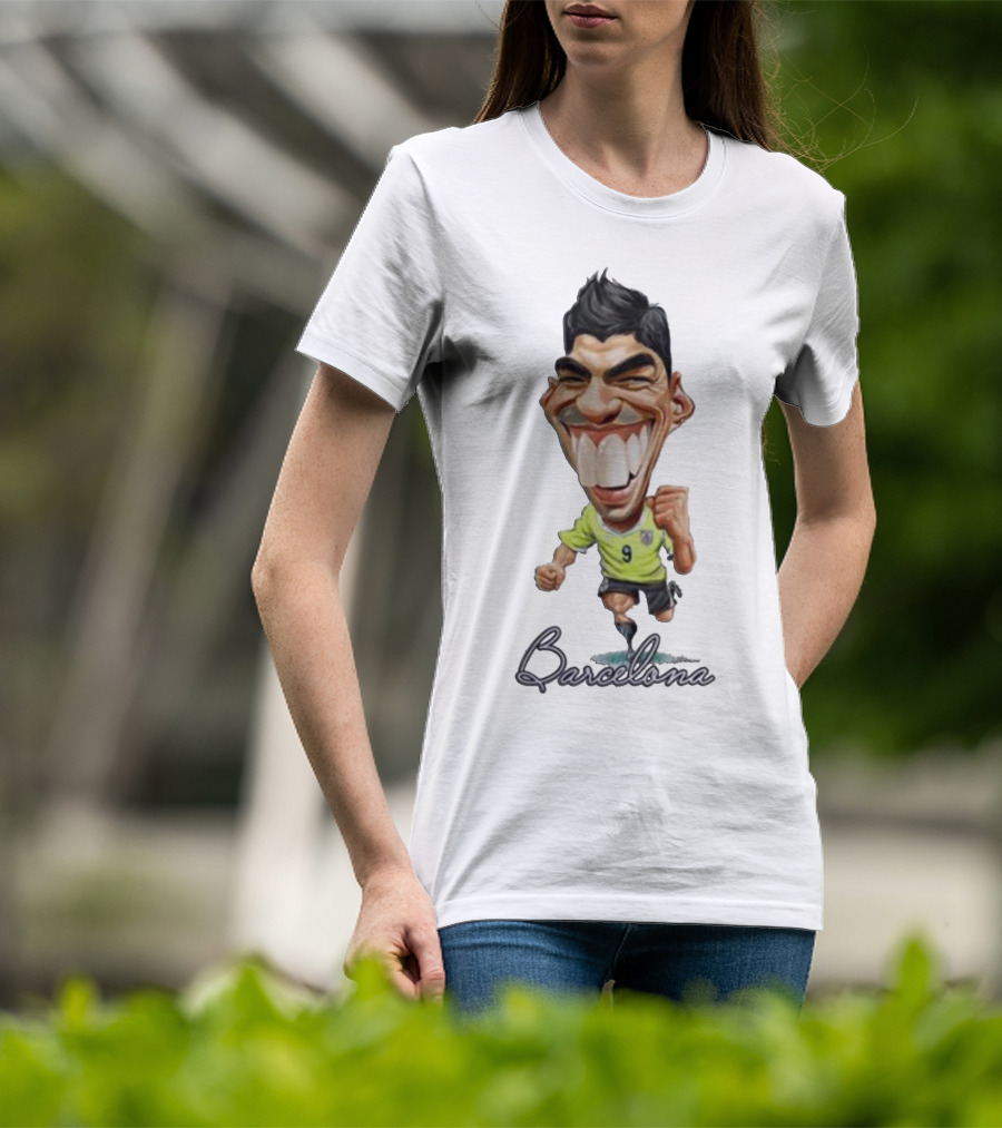 Barcelona Jugadores De Futbol En Caricaturas Número 9 T-Shirt