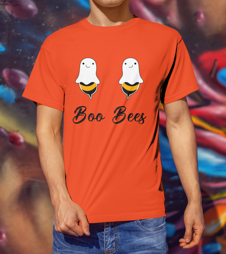 Boo Bees Funny Ghost Bee Pun Halloween T-Shirt