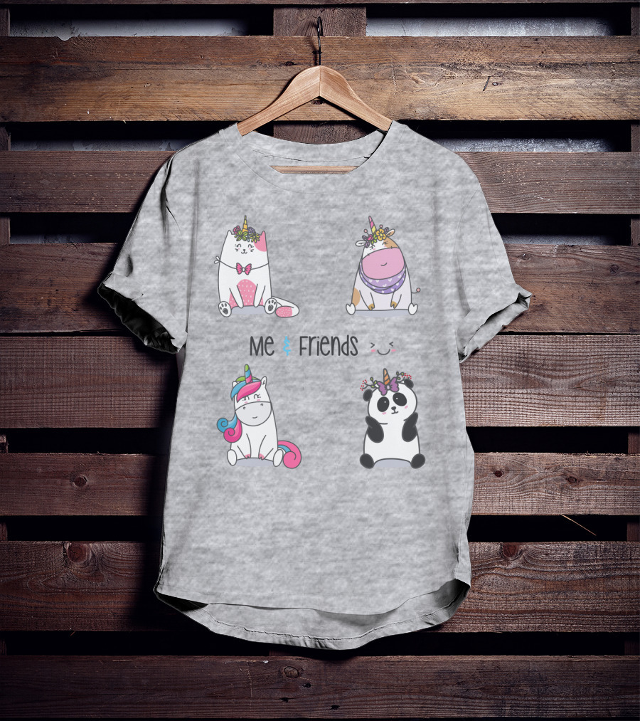 Me And Friends Cute Animal Collection T-Shirt