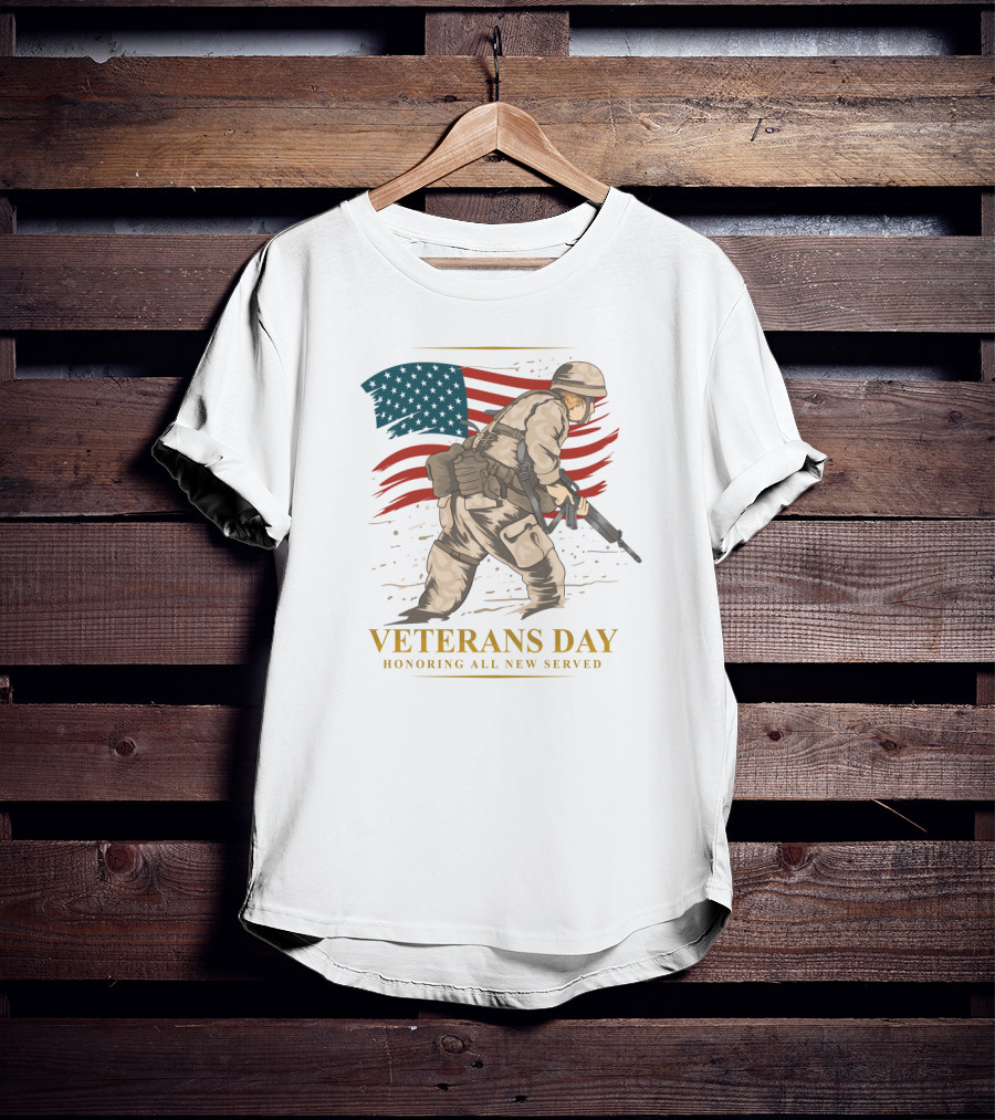 Veterans Day Honoring All New Served Memorial T-Shirt