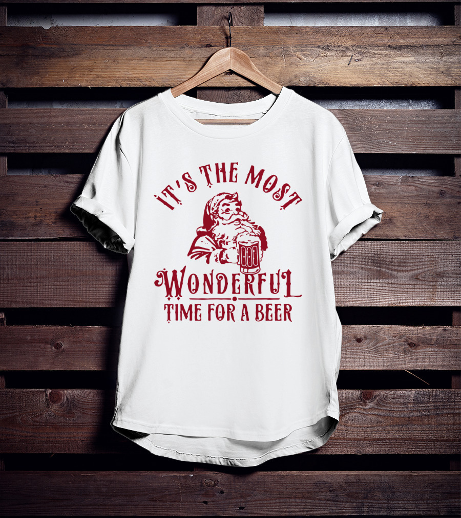 It's The Most Wonderful Time For A Beer Santa T-Shirt