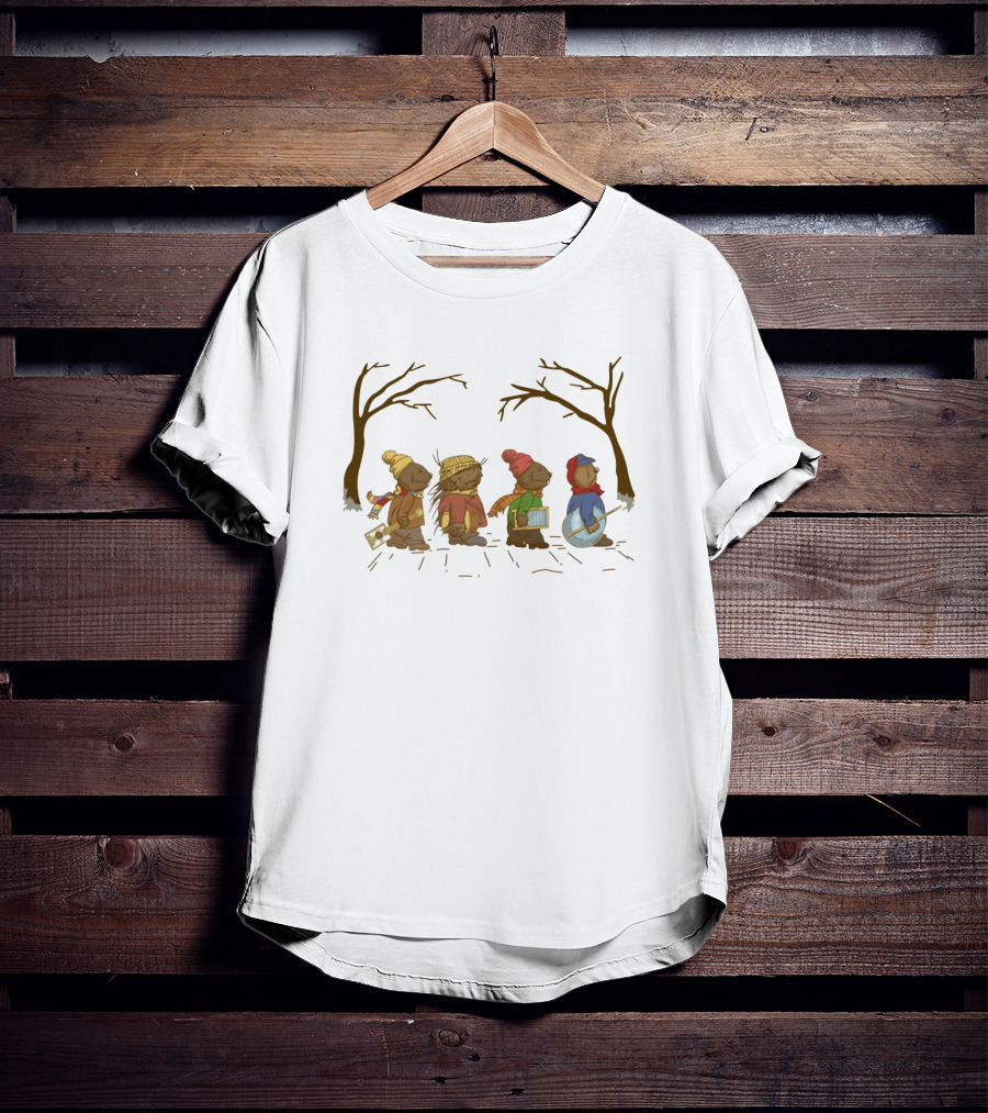 Emmet Otter's Jug Band Christmas Road Winter Walk With Instruments And Cozy Attire T-Shirt