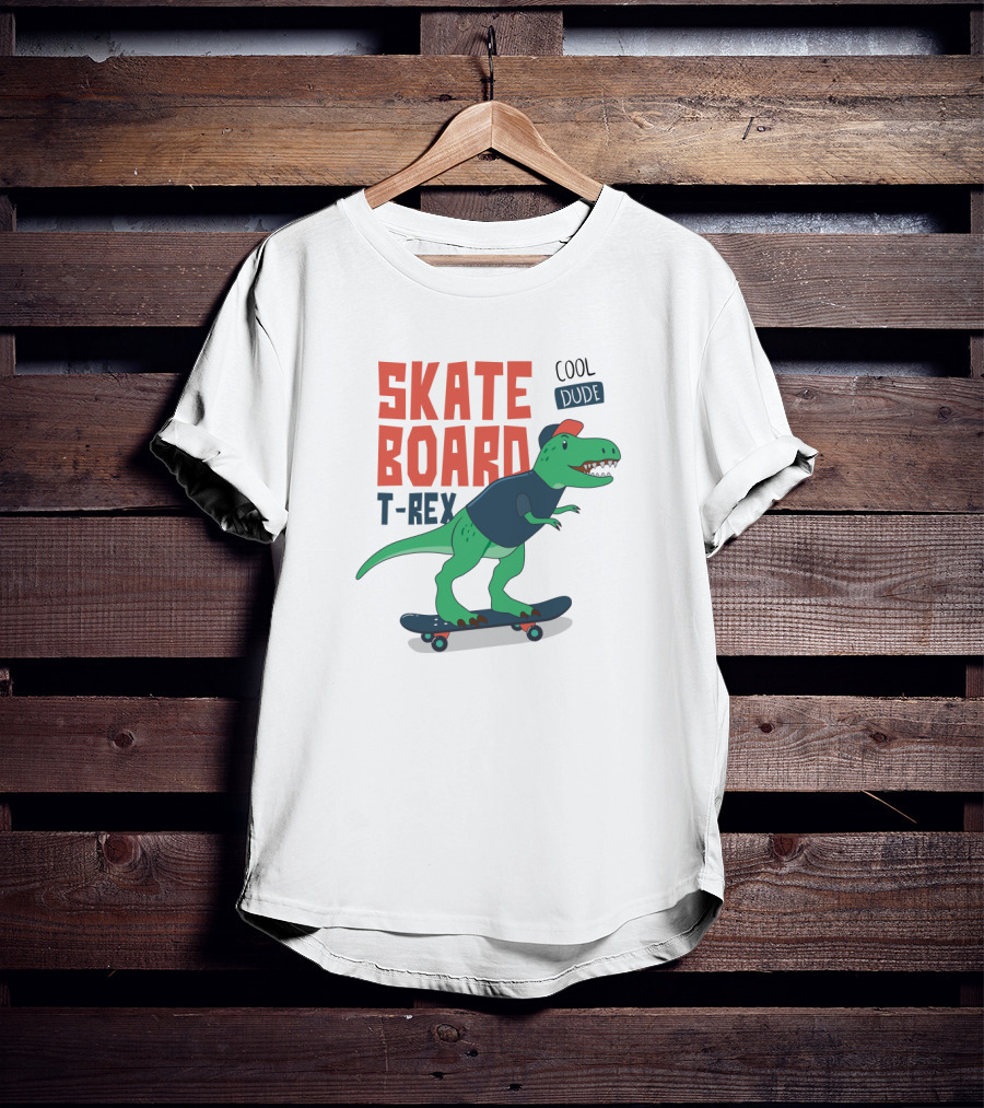 Skateboard T-Rex Cool Dude T-Shirt