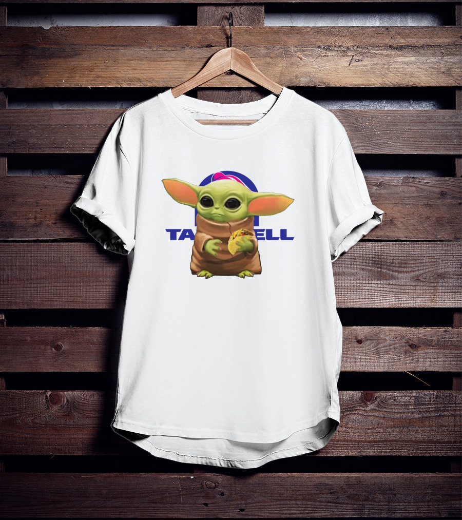 Baby Yoda Holding Taco Bell Taco T-Shirt