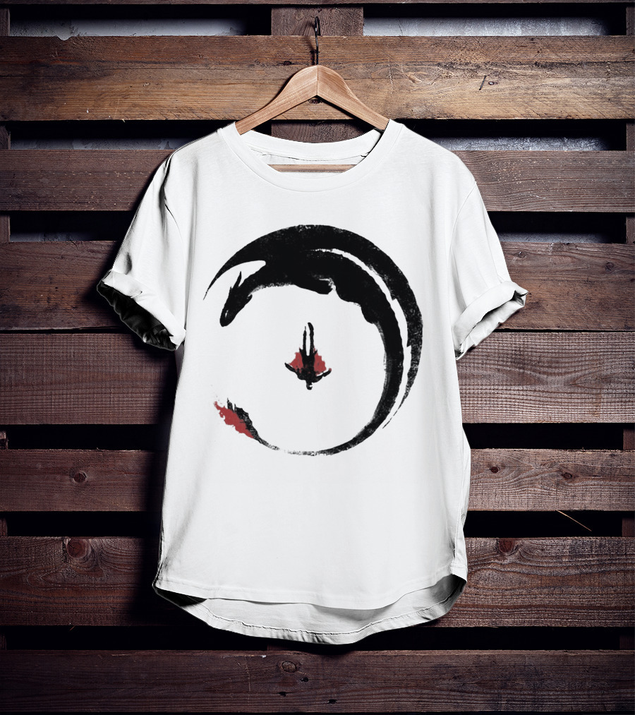 Hiccup And Toothless Fly Artistic Circular T-Shirt