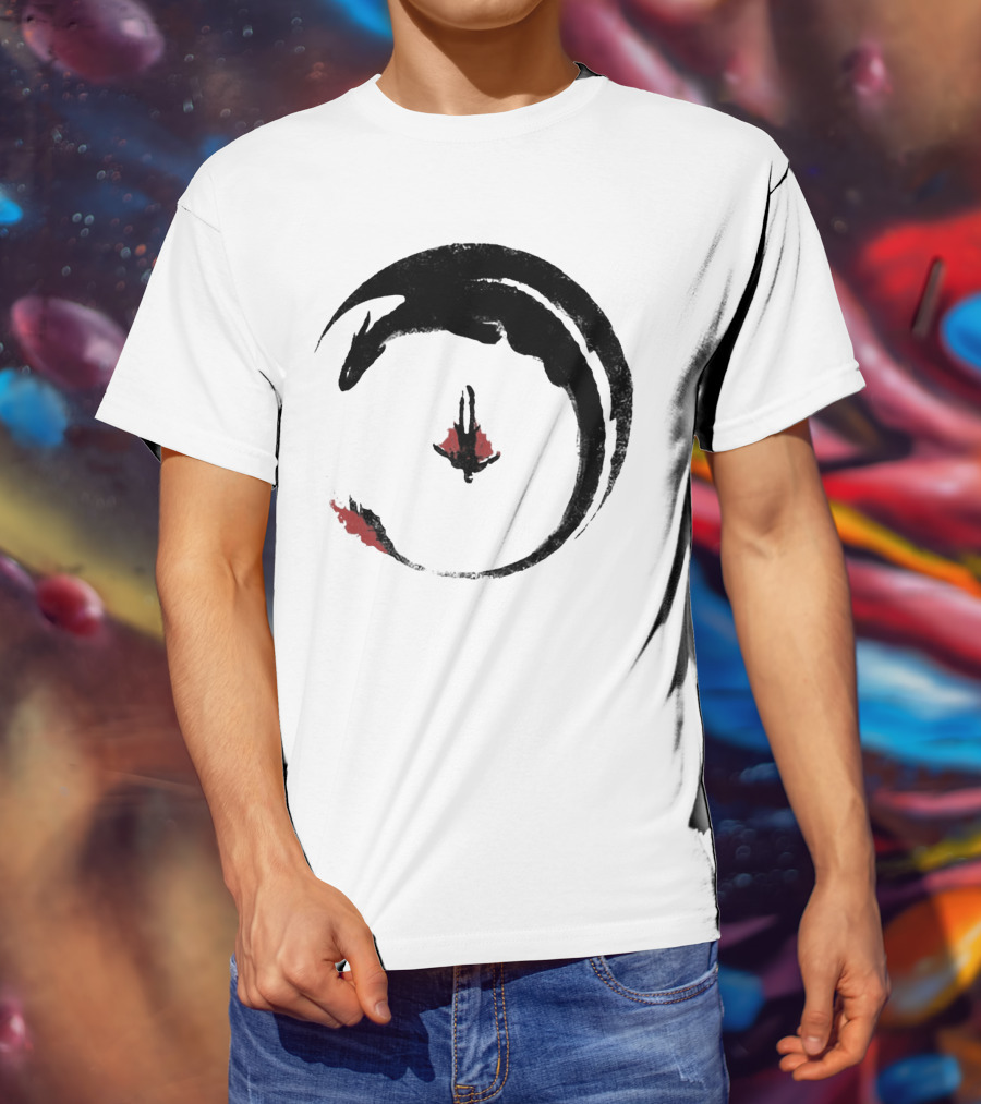 Hiccup And Toothless Fly Artistic Circular T-Shirt