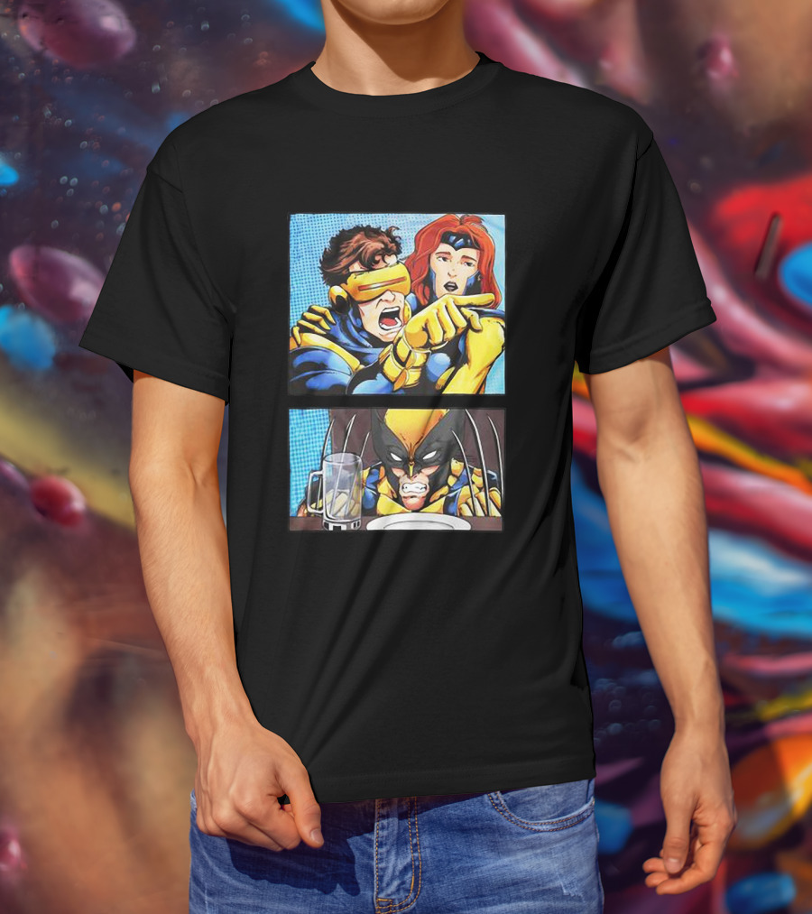 Cyclops And Jean Grey Arguing With Wolverine Meme T-Shirt