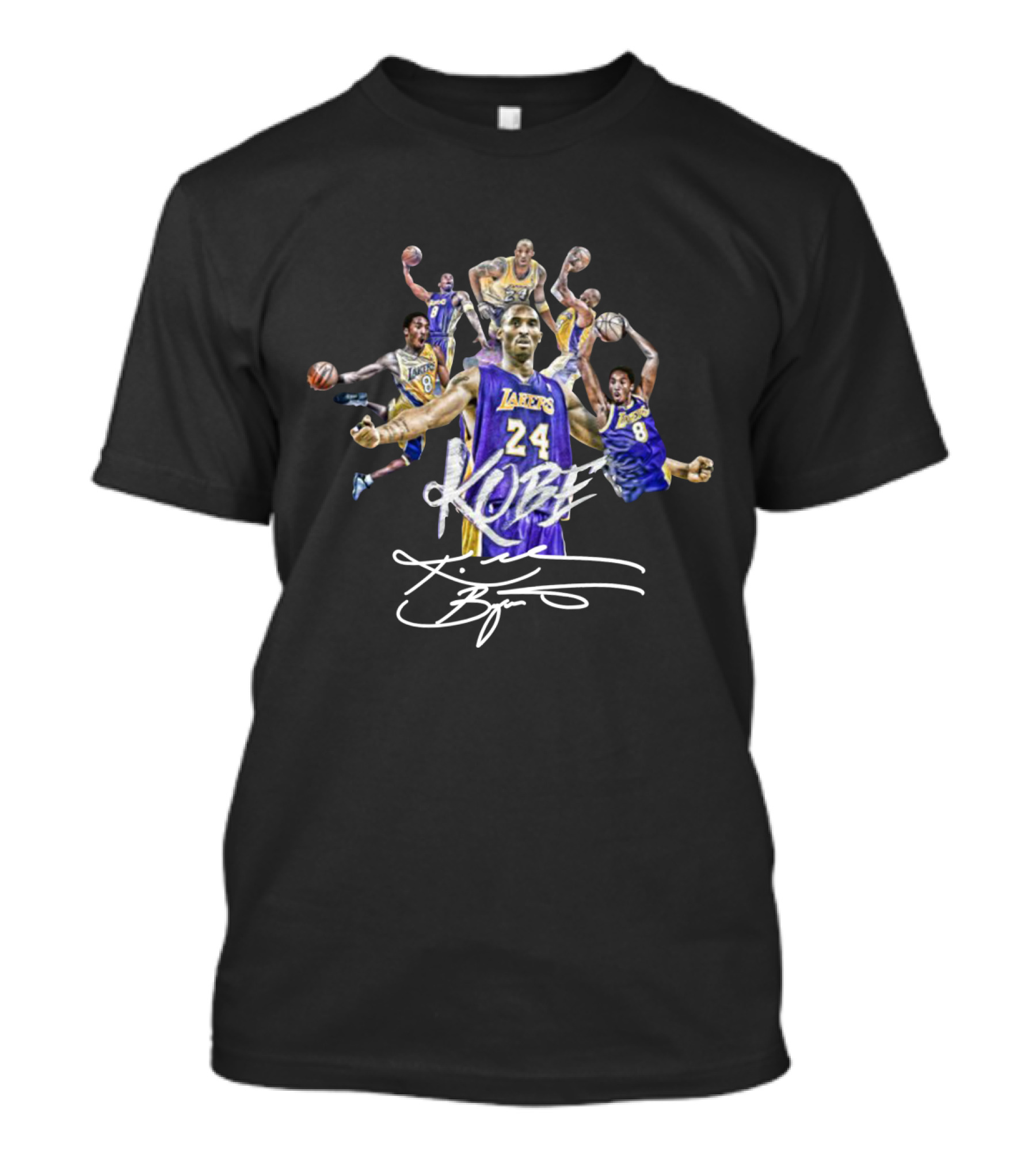 Kobe Lakers Number 24 Signature Basketball Mix T-Shirt