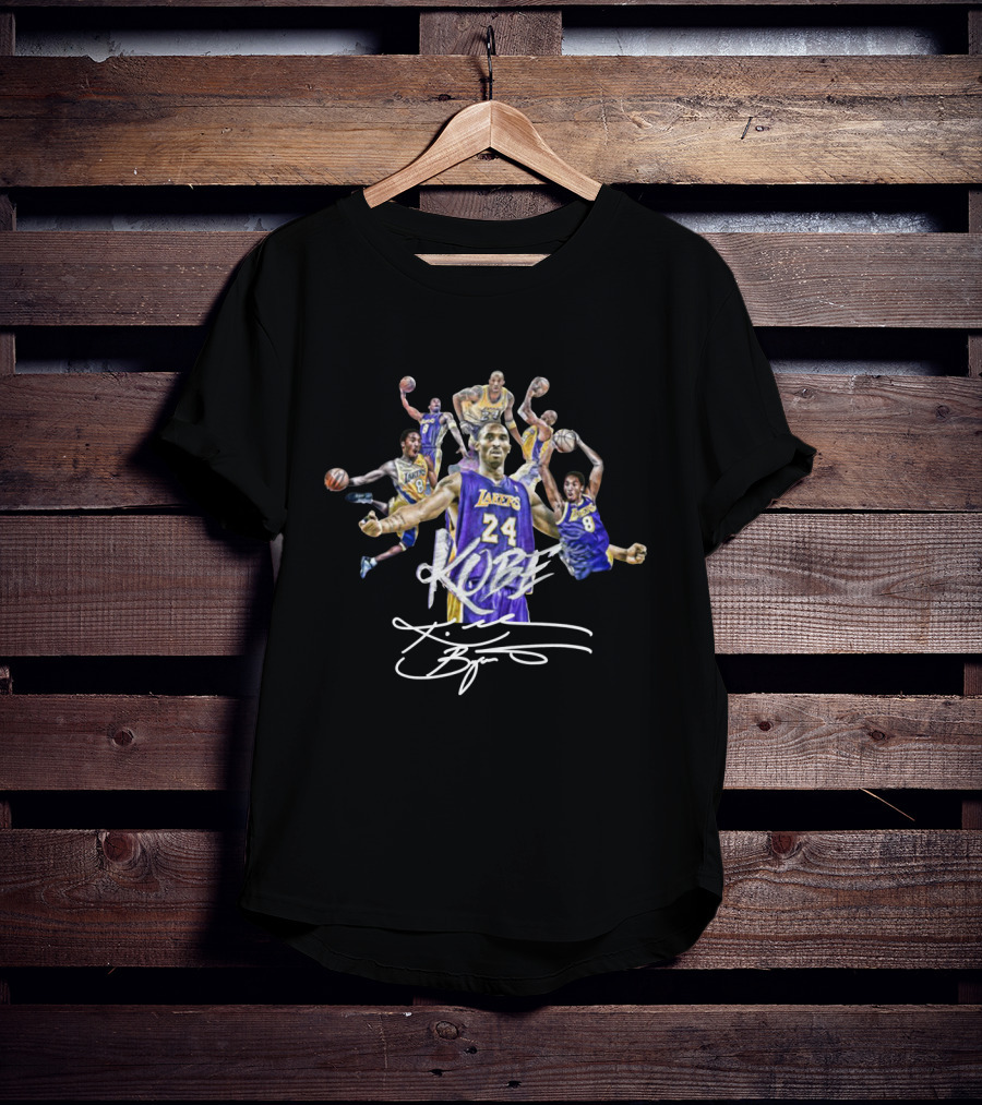 Kobe Lakers Number 24 Signature Basketball Mix T-Shirt