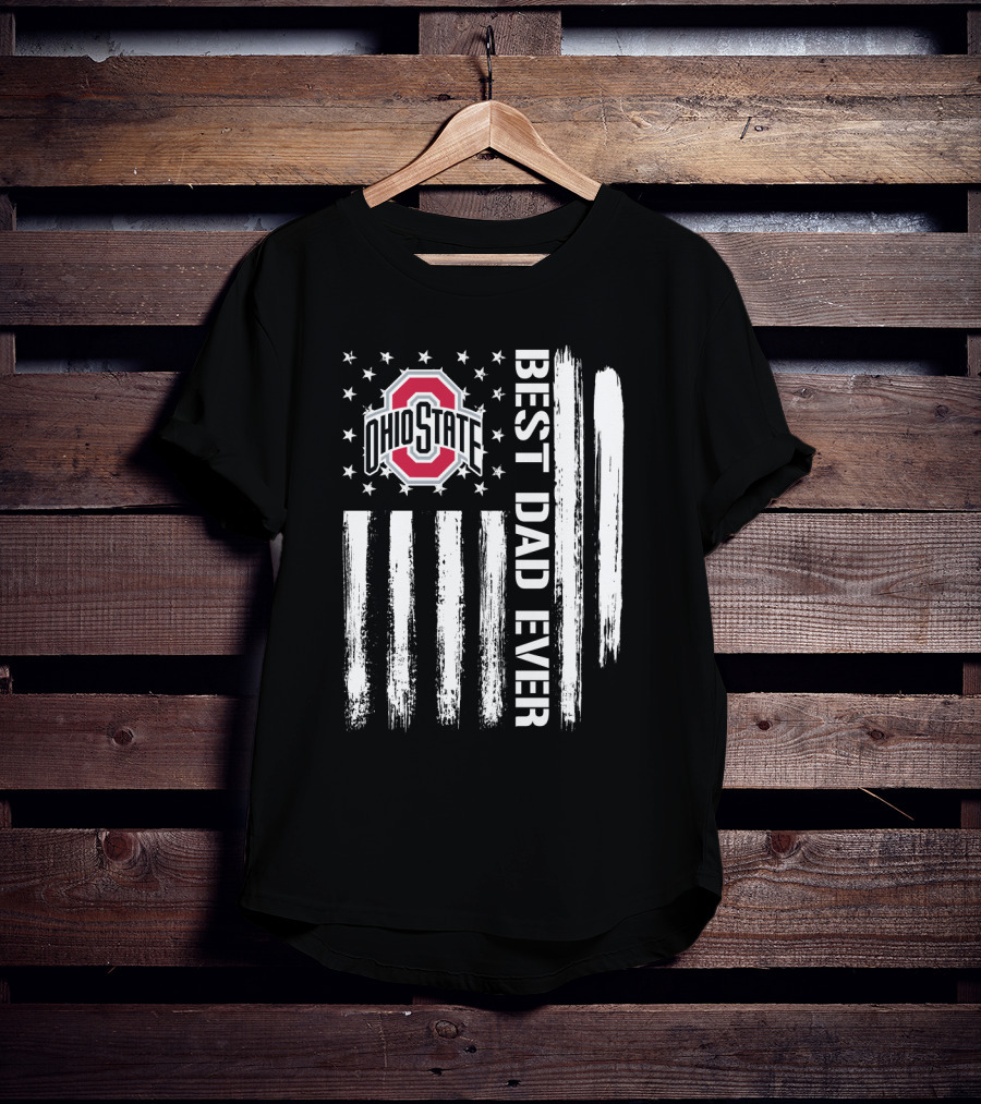 Ohio State Best Dad Ever Flag T-Shirt