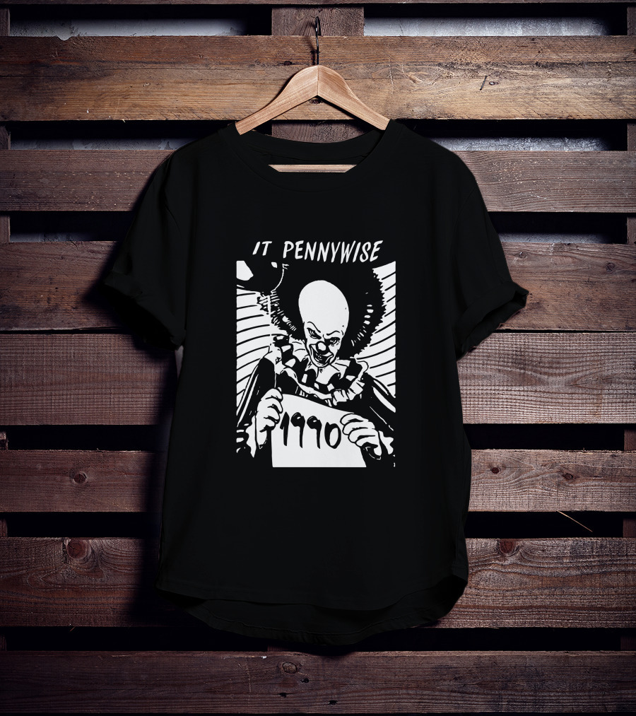 It Pennywise 1990 Classic Movie Iconic Horror Clown T-Shirt