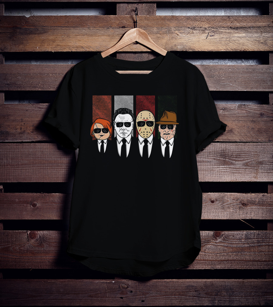 Horror Movie Characters In Reservoir Dogs T-Shirt