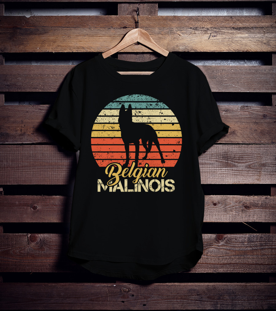 Retro Sunset Belgian Malinois T-Shirt