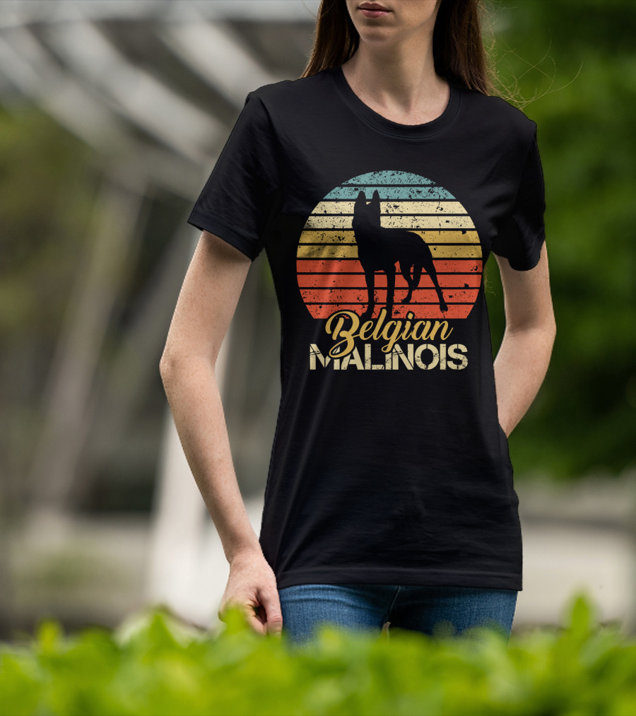 Retro Sunset Belgian Malinois T-Shirt