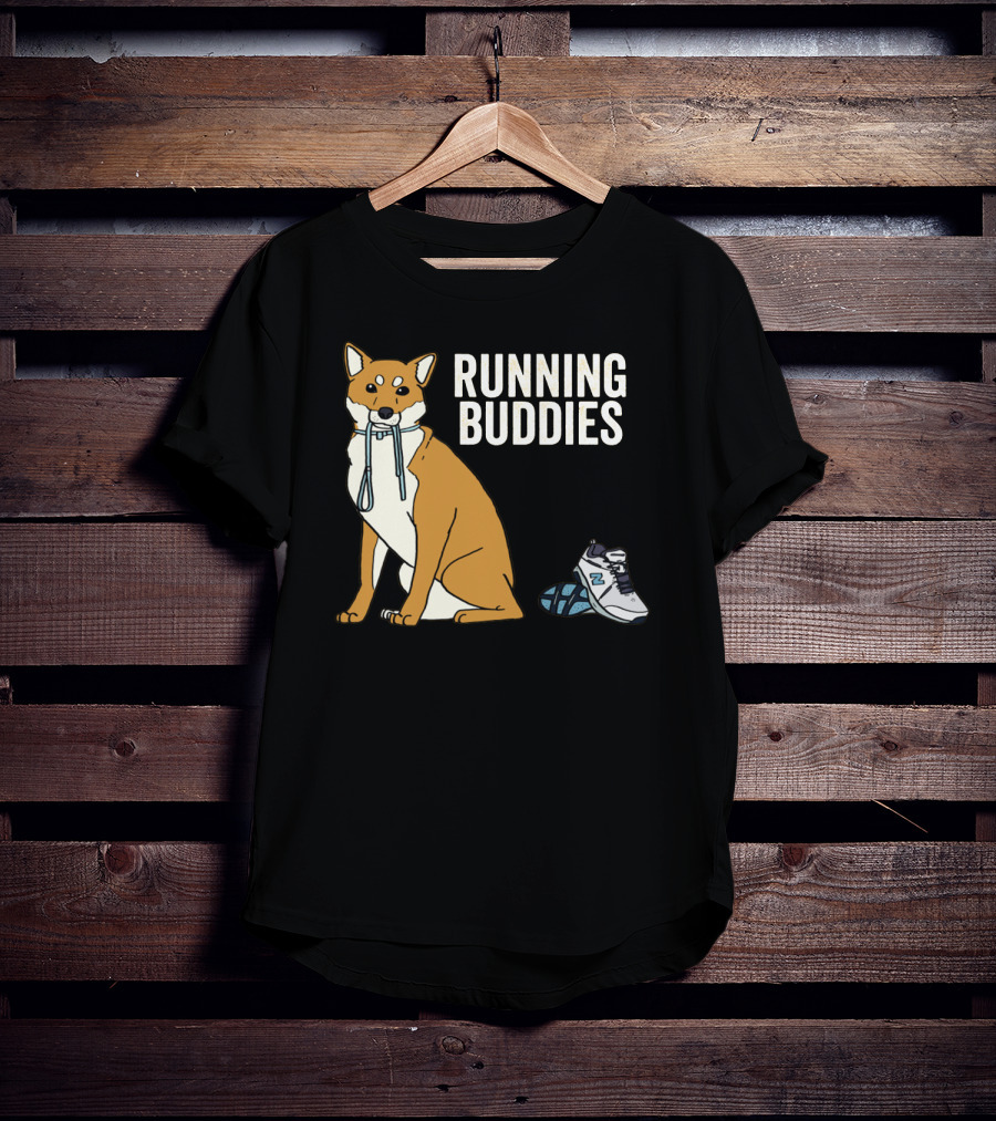 Shiba Inu Running Buddies With Sneakers T-Shirt